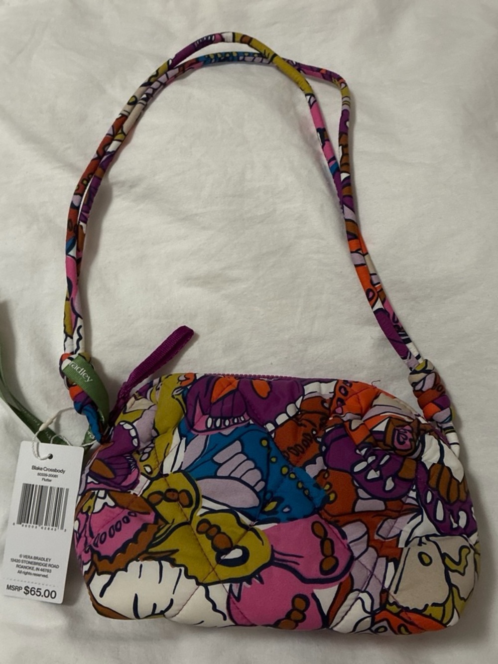 Vera Bradley Floral Quilted Crossbody in Flutter Print